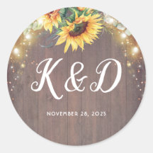 Sunflowers Rustic Country String Mariage