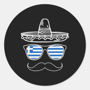 Sticker Rond Sungels grecs de Pâques Cinco De Mayo Mexicain 1