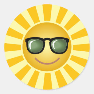 Sticker Rond Sunny avec les nuances