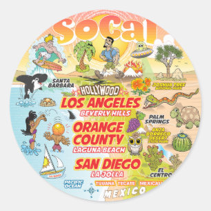 Sticker Rond Sunny SoCal