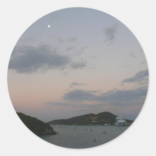 Sticker Rond Sunrise aux îles Vierges de Saint-Thomas III