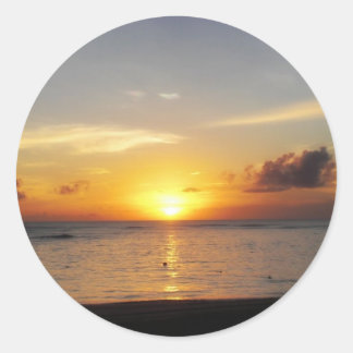 Sticker Rond Sunrise des Caraïbes