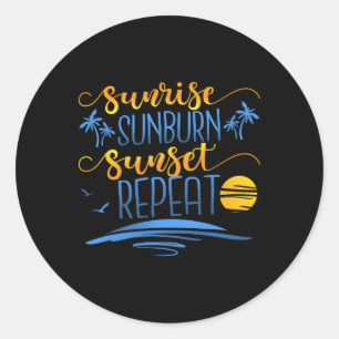 Sticker Rond Sunrise Sunburn Sunset Répétition
