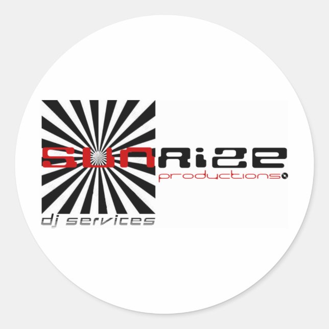 Sticker Rond sunrize productions (Devant)