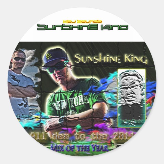 Sticker Rond Sunshine King 2011 (Devant)