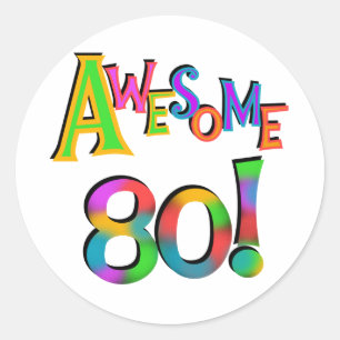 Sticker Rond Super 80 T-shirts et cadeaux d'anniversaire