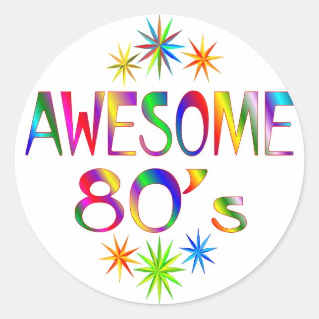 Sticker Rond Super 80s (Devant)