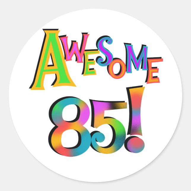 Sticker Rond Super 85 T-shirts et cadeaux d'anniversaire (Devant)