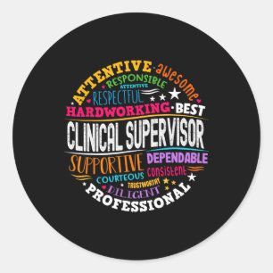 Sticker Rond Super Application de reconnaissance du superviseur