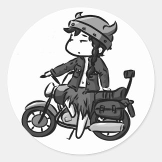 Sticker Rond Super Cool Viking