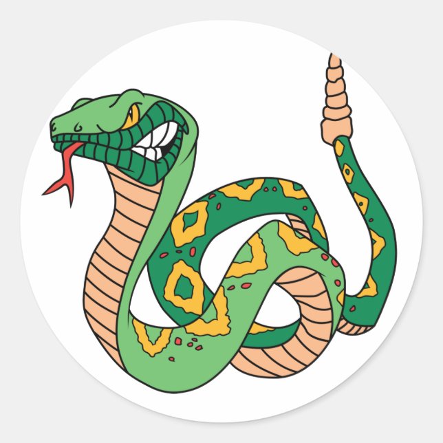 Sticker Rond Super crotale verte (Devant)