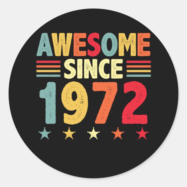 Sticker Rond Super depuis 1972 (Devant)