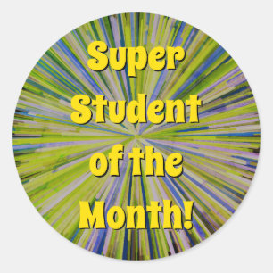 Sticker Rond "Super étudiant du mois !"
