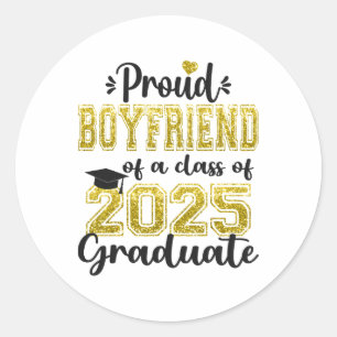 Sticker Rond Super Fier Garçon De 2025 Diplômé
