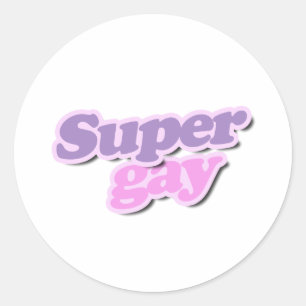 Sticker Rond Super gay