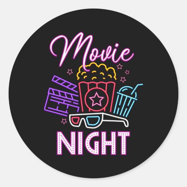 Sticker Rond Super Movie Py Movie Nuit (Devant)