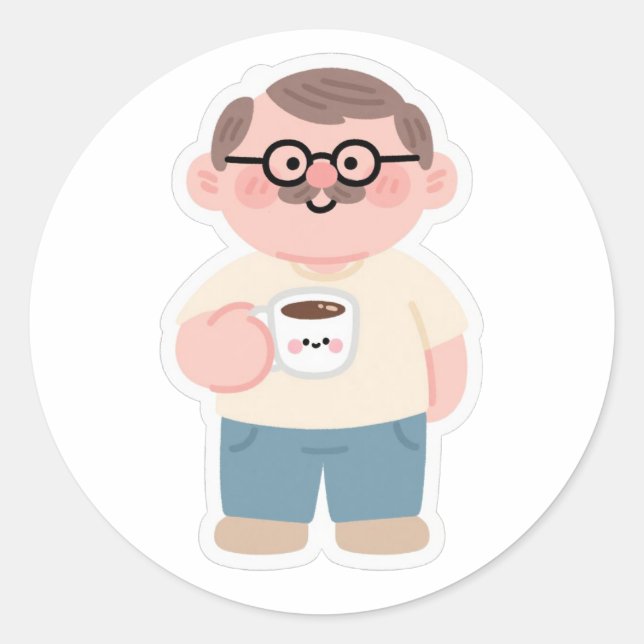Sticker Rond 👨 Super Papa (Devant)