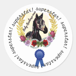 Sticker Rond super regard, Jamie gagne la course