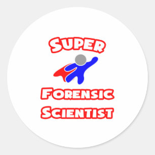 Sticker Rond Super scientifique légiste