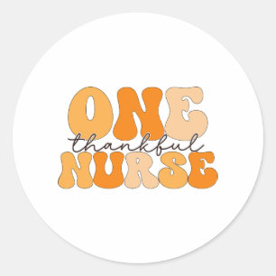 Sticker Rond Super Une Infirmière Remercieuse Thanksgiving