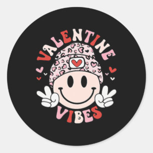 Sticker Rond Super Valentine Vibes Valentines Chemises de Jour