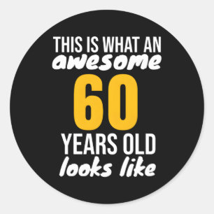 Sticker Rond Superbe 60 Ressemble À 60E 60