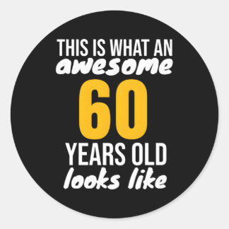 Sticker Rond Superbe 60 Ressemble À 60E 60