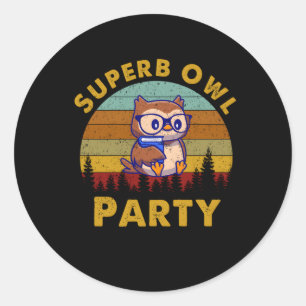 Sticker Rond Superbe Chouette Py W Nous Faisons Dans L'Ombre
