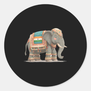 Sticker Rond Superbe Costume Éléphant Pour Garçons Et Filles