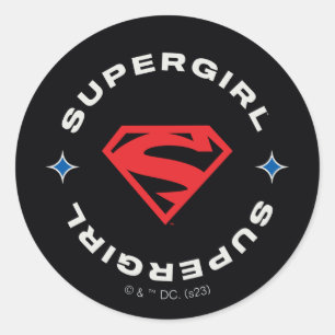 Sticker Rond Supergirl Age of Heroes Circle S-Shield