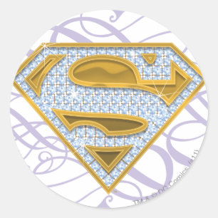 Sticker Rond Supergirl Bijoux bleu 2