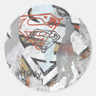 Sticker Rond Supergirl Comic Capteurs Motif 1
