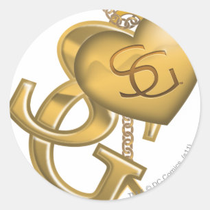 Sticker Rond Supergirl Gold Locket