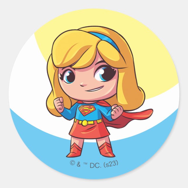 Sticker Rond Supergirl "L'avenir est féminin" (Devant)