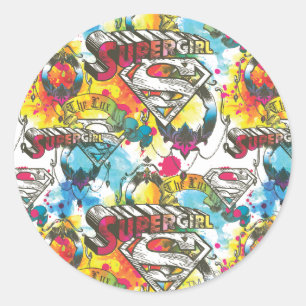 Sticker Rond Supergirl le motif de lux