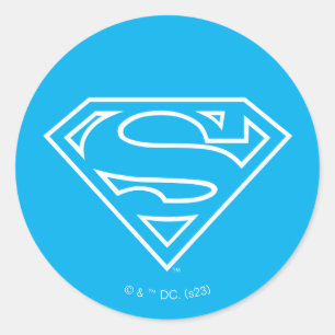 Sticker Rond Supergirl Outline S-Shield