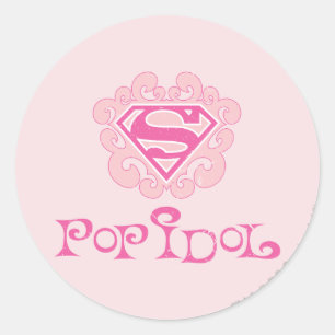 Sticker Rond Supergirl Pop Idol