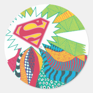 Sticker Rond Supergirl Random World 3