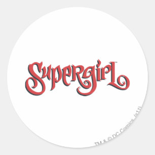 Sticker Rond Supergirl Red Logo