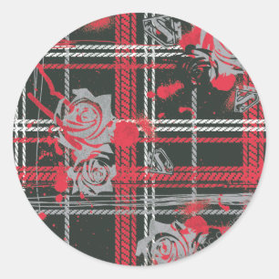 Sticker Rond Supergirl Roses