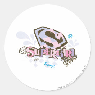 Sticker Rond Supergirl So Fabulous 1