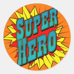 Sticker Rond SuperHero