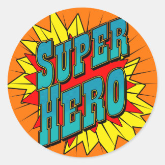 Sticker Rond SuperHero