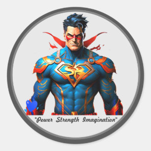 Sticker Rond "Superhero Design Studio"