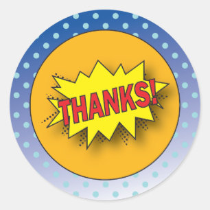 Sticker Rond Superhero   Favoriser l'autocollant