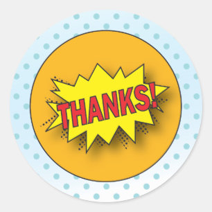 Sticker Rond Superhero   Favoriser l'autocollant