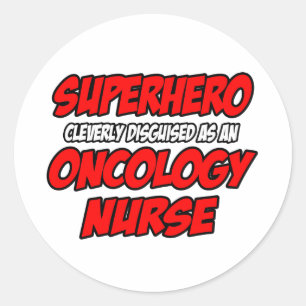Sticker Rond Superhero...Oncologie infirmière