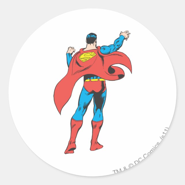 Sticker Rond Superman De Derrière (Devant)