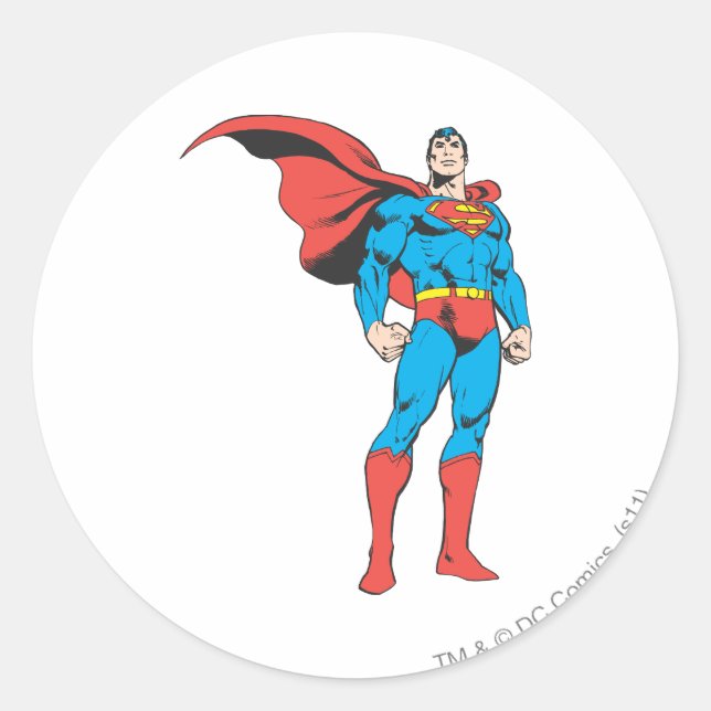 Sticker Rond Superman Poing 3 (Devant)
