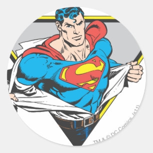 Sticker Rond Superman révélé